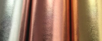 Arte da linha Shine Top: couros com acabamento metalizado